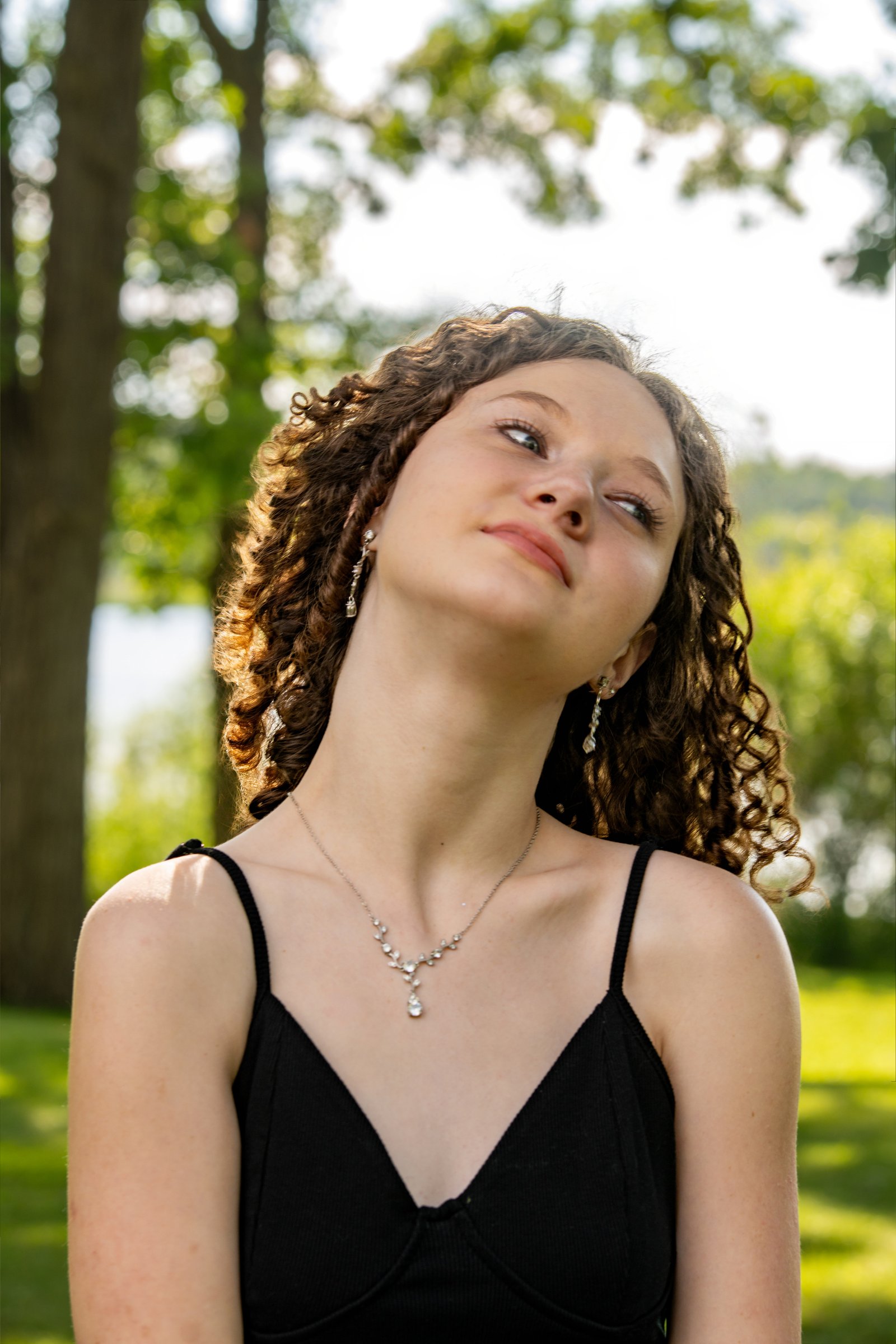 Senior girl smiling - natural senior portrait session Coon Rapids MN